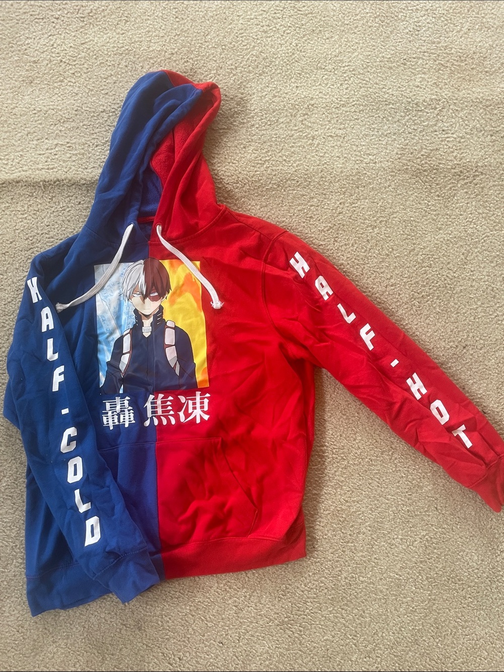Todoroki half cold half hot hoodie
